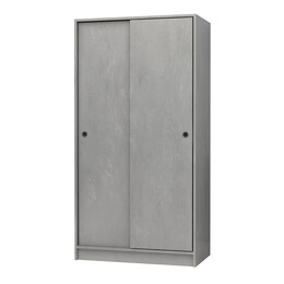 Ντουλάπα Ρούχων Misra Megapap Δίφυλλη Συρόμενη Χρώμα Γκρι Σκυροδέματος 94x52x182εκ.
