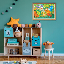 Clementoni Παιδικό Παζλ Maxi Super Color Dinos Happy Oasis 24 τμχ