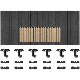 Streamplify ACOUSTIC PANEL - 6 Pack, grey 60x30cm, 12mm -20db noise reduction