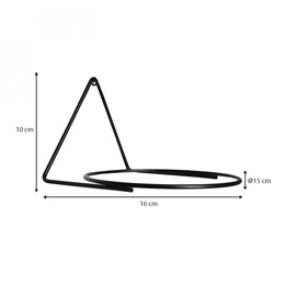 Βάση - Ζαρντινιέρα Επιτοίχια σετ 2 τμχ Μεταλλική για Φυτά Εσωτερικού και Εξωτερικού Χώρου Χρώμα Μαύρο 16x15x10εκ.