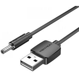 Vention usb to dc 3.5mm Barrel Jack Power Cable 1.5m Black (Cexbg) (Vencexbg)