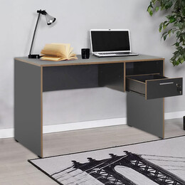 Γραφείο Εργασίας Concept Megapap Χρώμα Ανθρακί 120x60x75εκ.