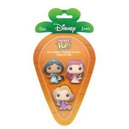 Funko 3-Pack Carrot Pocket Pop!: Disney Princess Jasmine / Rapunzel / Ariel Vinyl Figures