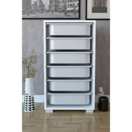 Ντουλάπι ArteLibre Με 6 Θέσεις BANDELE Λευκό Πλαστικό/Μοριοσανίδα 88x45.5x30cm