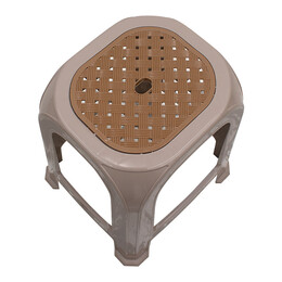 Σκαμπώ Πολυπροπυλενίου Στοιβαζόμενο Desia Megapap Χρώμα Μπεζ 35x35x45εκ.