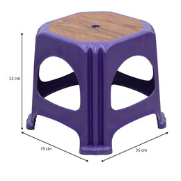 Σκαμπώ Πολυπροπυλενίου Στοιβαζόμενο Desia Megapap Χρώμα μωβ 35x35x32εκ.