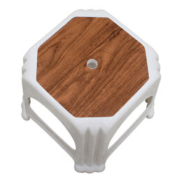 Σκαμπώ Πολυπροπυλενίου Στοιβαζόμενο Desia Megapap Χρώμα Λευκό 35x35x32εκ.