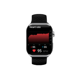 QCY Watch GS S5 Black - 1,96" large AMOLED touch, 410x502 60Hz, 100+ faces Call BT Smart Watch IPX8