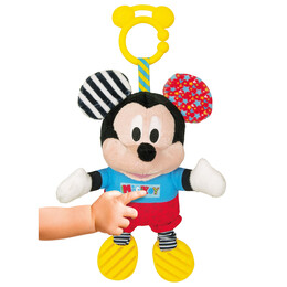Baby Clementoni Disney Baby Βρεφικό Παιχνίδι Mickey Χνουδωτό-Κουδουνίστρα Για 6+ Μηνών