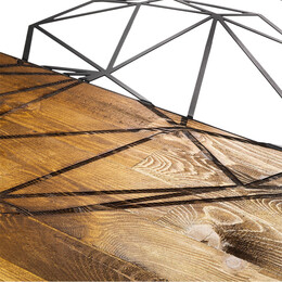 Διακοσμητικό Τοίχου Heart Megapap Ξύλινο - Μεταλλικό Χρώμα Καρυδί - Μαύρο 58x3x58εκ.