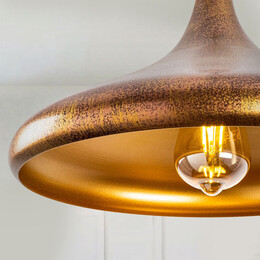 Φωτιστικό Οροφής Barek Megapap e27 Μεταλλικό Μονόφωτο Χρώμα Bronze Φ34x119εκ.