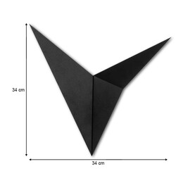 Απλίκα Τοίχου Bird Megapap Μεταλλική Χρώμα Μαύρο 34x5x34εκ.