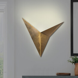 Απλίκα Τοίχου Bird Megapap Μεταλλική Χρώμα Χρυσό Vintage 34x5x34εκ.