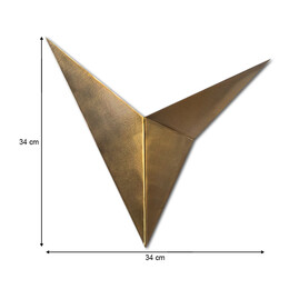 Απλίκα Τοίχου Bird Megapap Μεταλλική Χρώμα Χρυσό Vintage 34x5x34εκ.