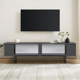 Έπιπλο Τηλεόρασης Luxe Megapap Χρώμα Ανθρακί 180x30x50εκ.