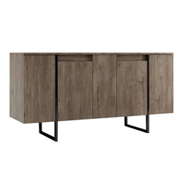 Μπουφές Luxe Megapap Χρώμα Καρυδί 160x35x80εκ.