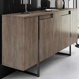 Μπουφές Luxe Megapap Χρώμα Καρυδί 160x35x80εκ.