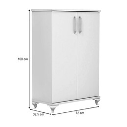 Παπουτσοθήκη - Ντουλάπι Jack Megapap Χρώμα Λευκό 72x32,5x100εκ.