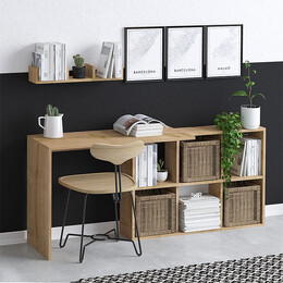 Γραφείο Εργασίας Blake Megapap Χρώμα Φυσικό Οξιάς 145x45x74εκ.