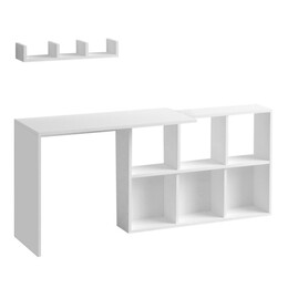 Γραφείο Εργασίας Blake Megapap Χρώμα Λευκό 145x45x74εκ.