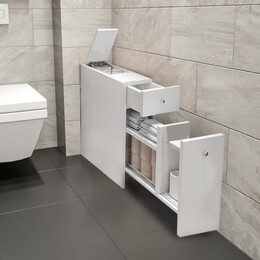 Ντουλάπι Μπάνιου Calencia Megapap Χρώμα Λευκό 20x60x55εκ.