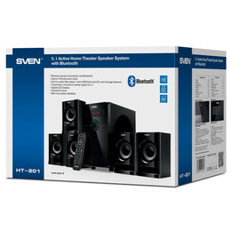 Sven 5.1 Speakers ht-201 Black 20w 5x12w Bluetooth (sv-015770)