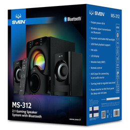 Sven 2.1 Speakers ms-312 Black Bluetooth 20w+2x10w (sv-020897)