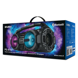 Sven 2.0 Portable Speaker ps-415 Black 2x6w Bluetooth (sv-019631)