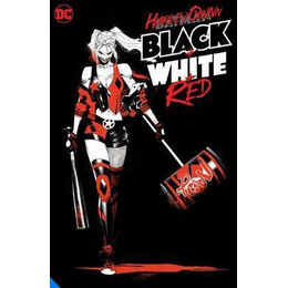 Harley Quinn Black + White + red
