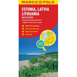 Estonia, Latvia, Lithuania Marco Polo map