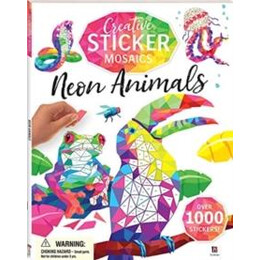 Creative Sticker Mosaics Neon Animals