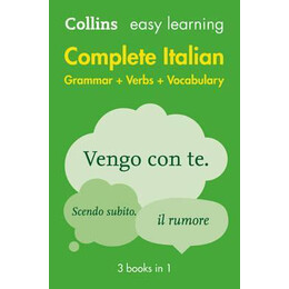 Easy Learning Italian Complete Grammar, Verbs and Vocabulary (3 Books in 1)