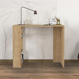 Γραφείο Εργασίας Netenia Megapap από Μελαμίνη Χρώμα Sapphire oak 90x40x74εκ.