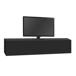 Έπιπλο Τηλεόρασης Επιτοίχιο Aristo Megapap με led Χρώμα Μαύρο 135x31,6x25εκ.
