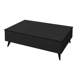 Τραπεζάκι Σαλονιού roy Megapap με Σερβιτόρο Χρώμα Μαύρο 121x69x40εκ.