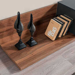 Έπιπλο Τηλεόρασης Enstey Megapap Χρώμα Καρυδί - Ανθρακί 260x41,8x33,5εκ.