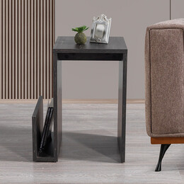 Τραπεζάκι Βοηθητικό Regnar Megapap Χρώμα Rebab 43,1x33,5x52εκ.