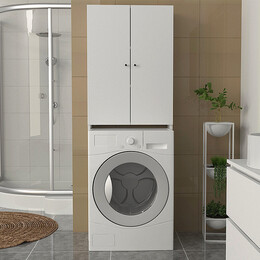 Έπιπλο Πλυντηρίου Romme Megapap Χρώμα Λευκό 65x27,1x180εκ.