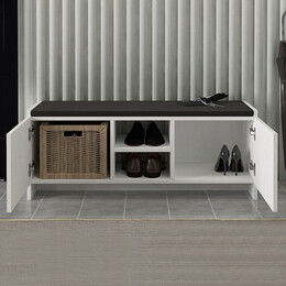 Παπουτσοθήκη Verly Megapap Χρώμα Λευκό 110x33,2x43εκ.