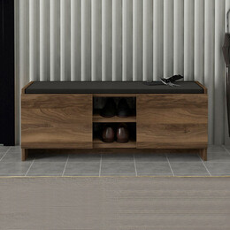 Παπουτσοθήκη Verly Megapap Χρώμα Καρυδί 110x33,2x43εκ.