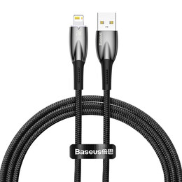 Baseus usb Cable for Lightning  Glimmer Series 2.4a 1m Black (Cadh000201) (Bascadh000201)