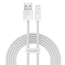 Baseus Dynamic Braided usb to Lightning Cable Λευκό 2m  (Cald000502) (Bascald000502)
