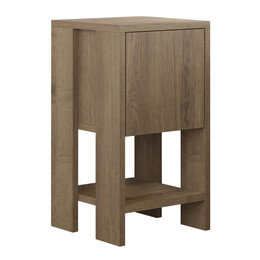 Κομοδίνο ema Megapap Χρώμα Ανοιχτό Καρυδί 30x30x55εκ.