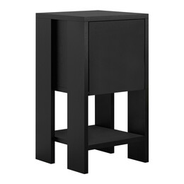 Κομοδίνο ema Megapap Χρώμα Μαύρο 30x30x55εκ.