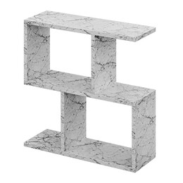 Βοηθητικό Τραπεζάκι Homemania Megapap Χρώμα Λευκό εφέ Μαρμάρου 60x20x60εκ.