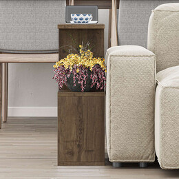 Βοηθητικό Τραπεζάκι Homemania Megapap Χρώμα Ανοιχτό Καρυδί 60x20x60εκ.