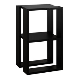 Κομοδίνο - Τραπεζάκι Βοηθητικό Lonie Megapap Χρώμα Μαύρο 34x30x55εκ.