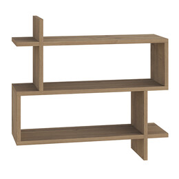 Ραφιέρα Τοίχου Paralel Megapap Χρώμα Ανοιχτό Καρυδί 70x22x65εκ.