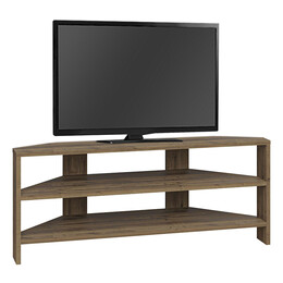 Έπιπλο Τηλεόρασης Γωνιακό Thales Megapap Χρώμα Ανοιχτό Καρυδί 110x36x45εκ.