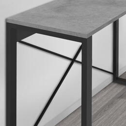 Κονσόλα Archie Megapap Χρώμα Γκρι Ρετρό - Μαύρο 110x35x75εκ.